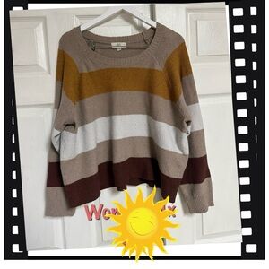 Striped Women's Sweater - Multicolor